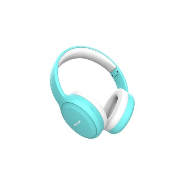 AURICULARES DIADEMA BLUETOOTH WH008 CELESTE PANTONE