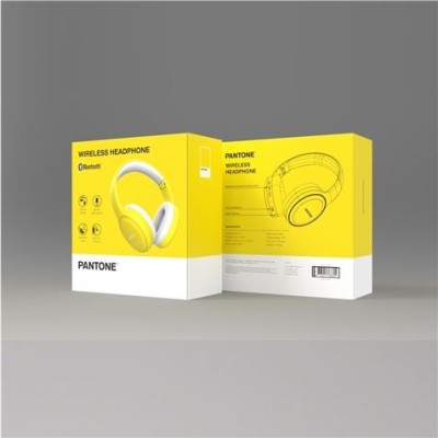 AURICULARES DIADEMA BLUETOOTH WH008 AMARILLO PANTONE