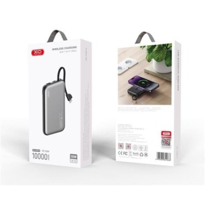 POWERBANK PR214 10000MAH | TIPO C + USB + CARGA INALAMBRICA 15W XO