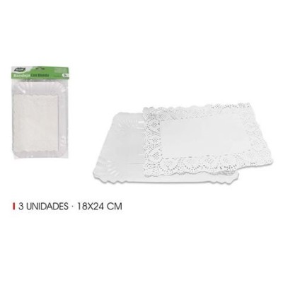 SET 3 BANDEJAS RECTANGULARES CON BLONDA 18X24CM ALGON