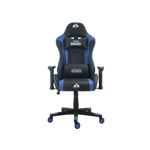 SILLA GAMING SERIE DRAGÓN AZUL CROMAD