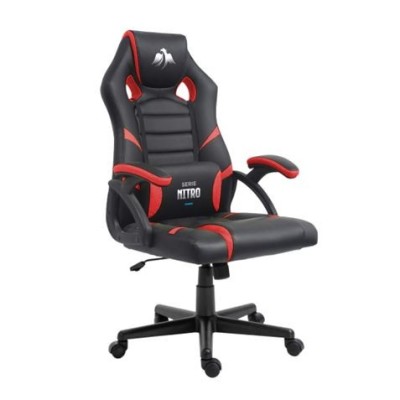 SILLA GAMING SERIE NITRO NEGRO/ROJO CROMAD