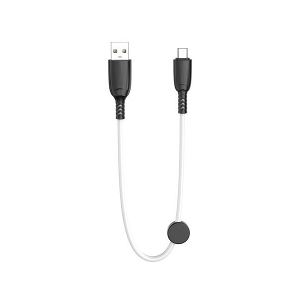 CABLE NB247 CARGA RAPIDA USB - MICRO USB | 6A | 25CM CON CLIP | BLANCO XO