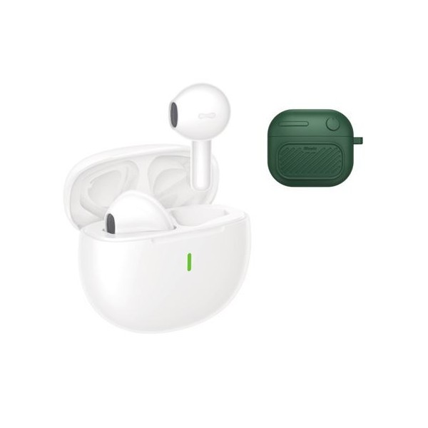 AURICULARES TWS X26 | FUNDA DE SILICONA + CORDÓN | VERDE XO