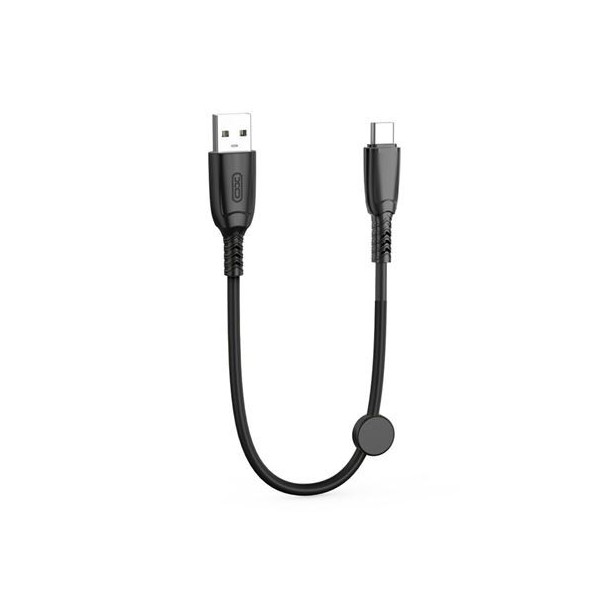 CABLE NB247 CARGA RAPIDA USB - TIPO C | 6A | 25CM CON CLIP | NEGRO XO