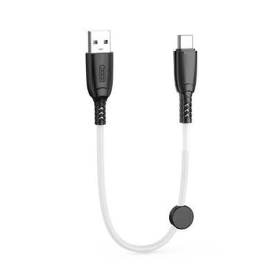 CABLE NB247 CARGA RAPIDA USB - TIPO C | 6A | 25CM CON CLIP | BLANCO XO