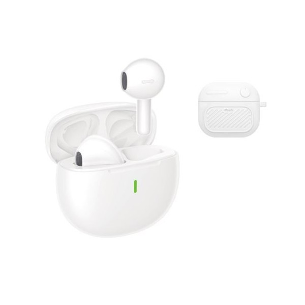 AURICULARES TWS X26 | FUNDA DE SILICONA + CORDÓN | BLANCO XO