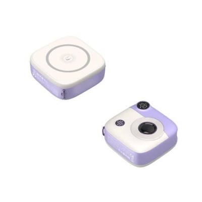 POWERBANK MAGNÉTICA MINI PR223 10000MAH | TIPO C | VIOLETA/BLANCA XO