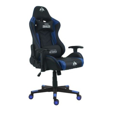 SILLA GAMING SERIE DRAGÓN AZUL CROMAD