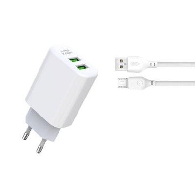 PACK CARGADOR DE CORRIENTE L85C 2.4A + CABLE MICRO USB XO