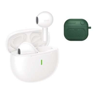 AURICULARES TWS X26 | FUNDA DE SILICONA + CORDÓN | VERDE XO