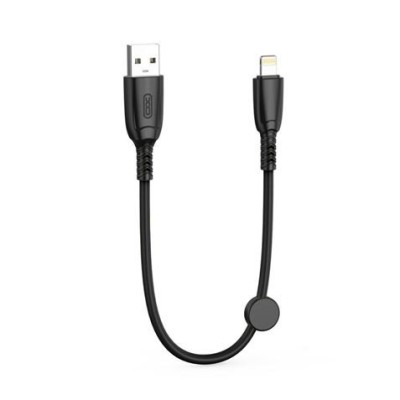 CABLE NB247 CARGA RAPIDA USB - LIGHTNING | 6A | 25CM CON CLIP | NEGRO XO