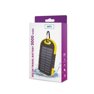 POWERBANK SOLAR 5000MAH AMARILLA SETTY