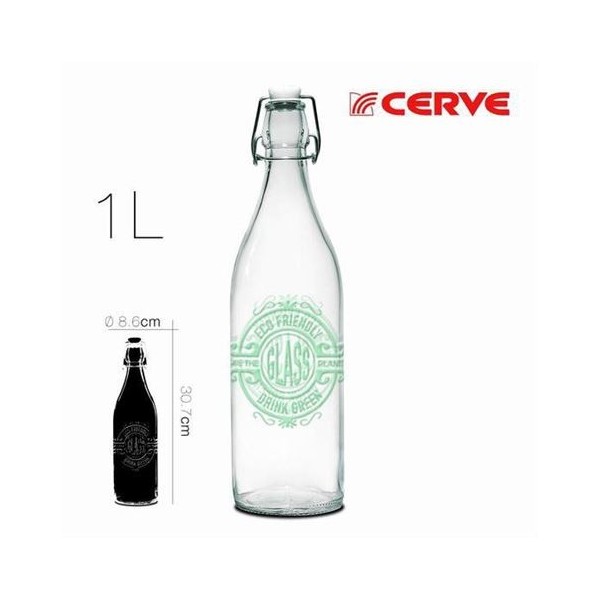 BOTELLA VIDRIO 1 LITRO ECO FRIENDLY