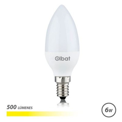 BOMBILLA LED C37 | 6W | 500LM | E14 | LUZ CALIDA | ELBAT