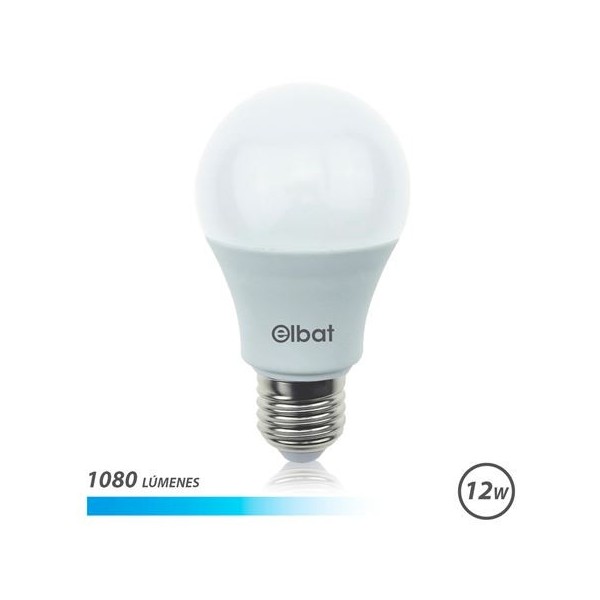 BOMBILLA LED A60 | 12W | 1080LM | E27 | LUZ FRIA | ELBAT