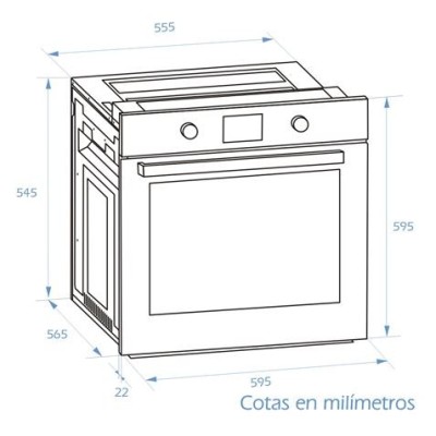 HORNO DE ENCASTRE 80 LITROS ACERO MULTIFUNCION MX-HE2663 MX-ONDA