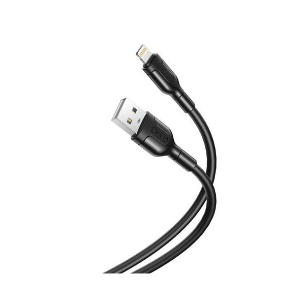 CABLE NB212 SILICONA USB - LIIGHTNING | 2.1A | 1 MTR | NEGRO XO