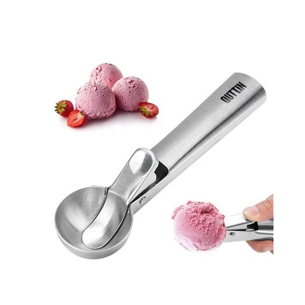 CUCHARA PARA HELADO CON EXPULSADOR INOX QUTTIN