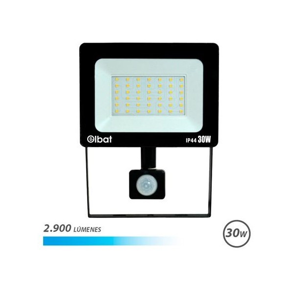 FOCO LED SERIE SLIM 30W CON SENSOR | 2900LM | 6500K ELBAT