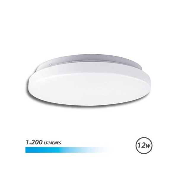 APLIQUE LED TECHO REDONDO 12W LUZ FRIA ELBAT