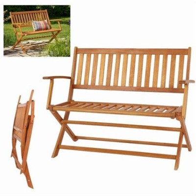 BANCO DE MADERA PLEGABLE JARDIN