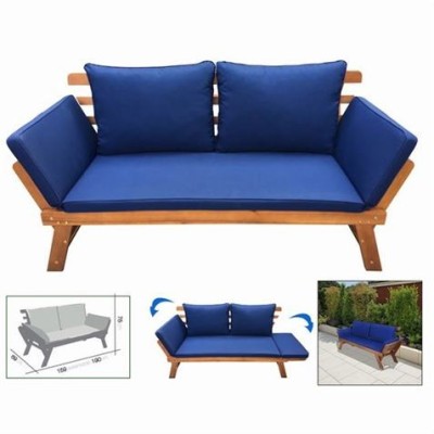 SOFA CAMA MADERA + COJINES