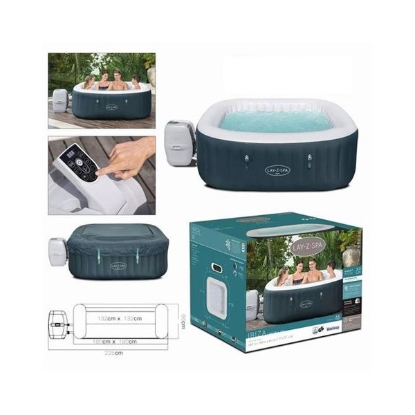 SPA IBIZA LAY-Z-SPA 180X180X66CM 4-6 PERSONAS BESTWAY