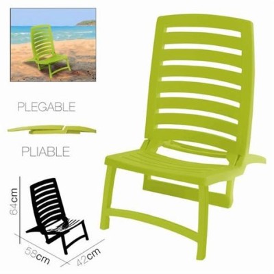 SILLA DE PLAYA PLEGABLE RIO VERDE LIMA 42X58X64CM