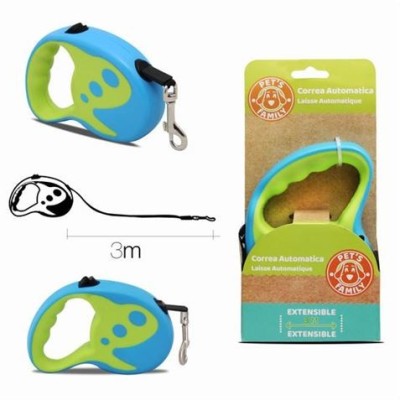 CORREA EXTENSIBLE PARA MASCOTAS 3MTS