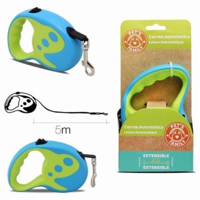 CORREA EXTENSIBLE PARA MASCOTAS 5MTS