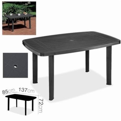 MESA DE JARDÍN FARO ANTRACITA 137X85XH72CM