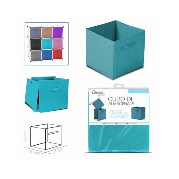 CESTA CUBO PLEGABLE 31CM COLORES SURTIDOS