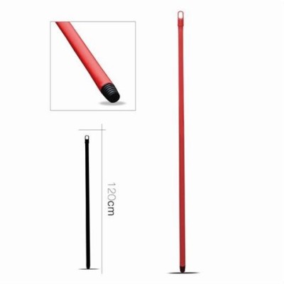 PALO METALICO PARA ESCOBA 120CM ROJO