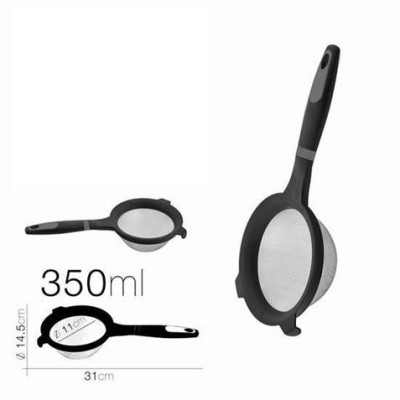 COLADOR PLASTICO 15CM NEGRO DIAM