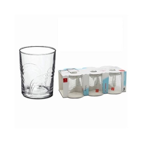 SET 6 VASOS AGUA 280CC ARCO BOMIOLI