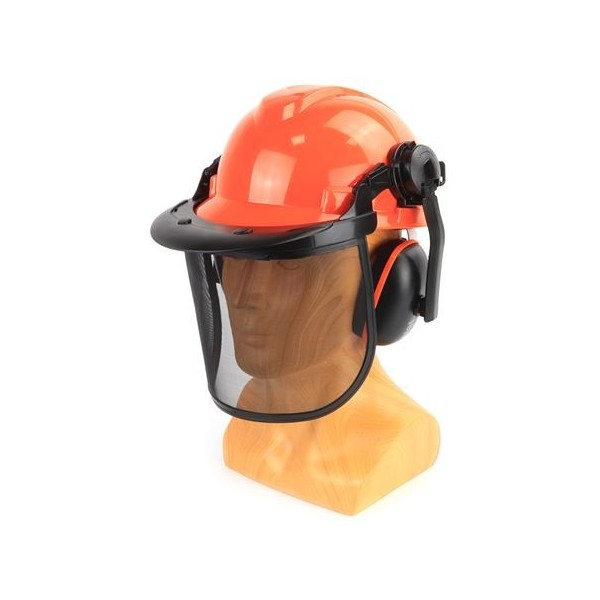 CASCO + PROTECTOR FACIAL + AURICULARES MADER