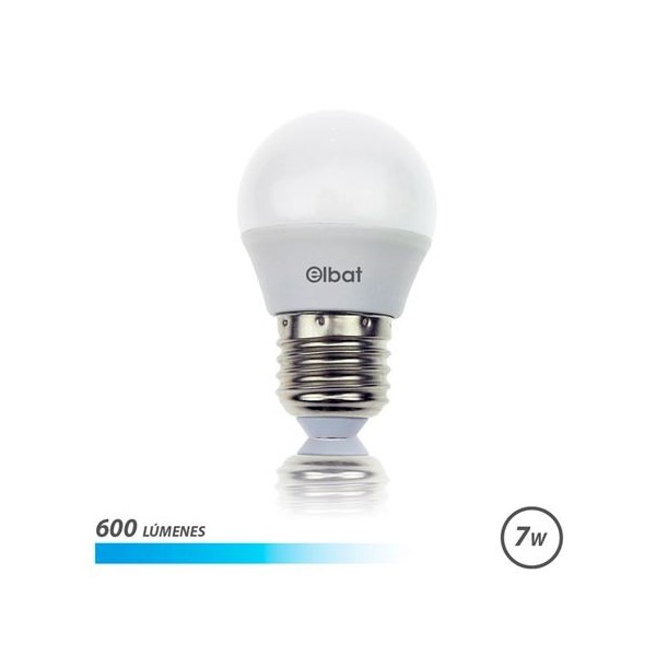 BOMBILLA LED G45 | 7W | 600LM | E27 | LUZ FRIA | ELBAT