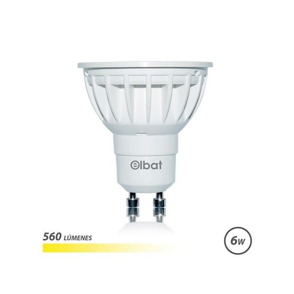 BOMBILLA LED GU10 | 6W | 560LM | LUZ CALIDA | ELBAT