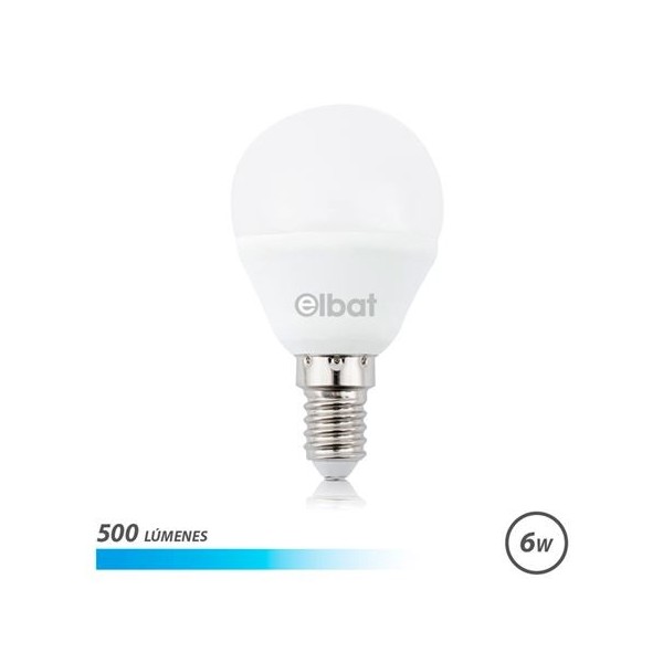 BOMBILLA LED G45 | 6W | 500LM | E14 | LUZ FRIA | ELBAT