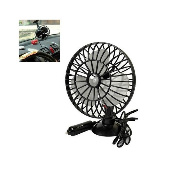 VENTILADOR GIRATORIO 14CM A 12V IDEAL PARA COCHE O CARAVANA