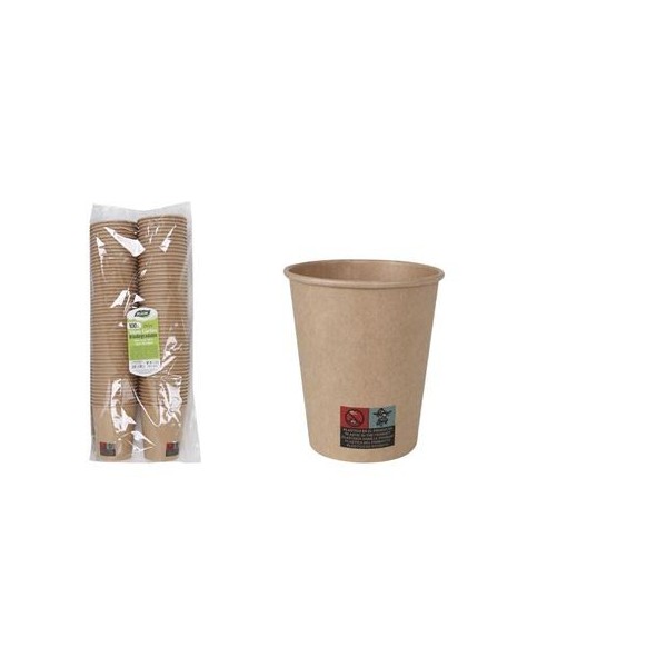 SET 100 VASOS CARTON KRAFT 250CC ALGON