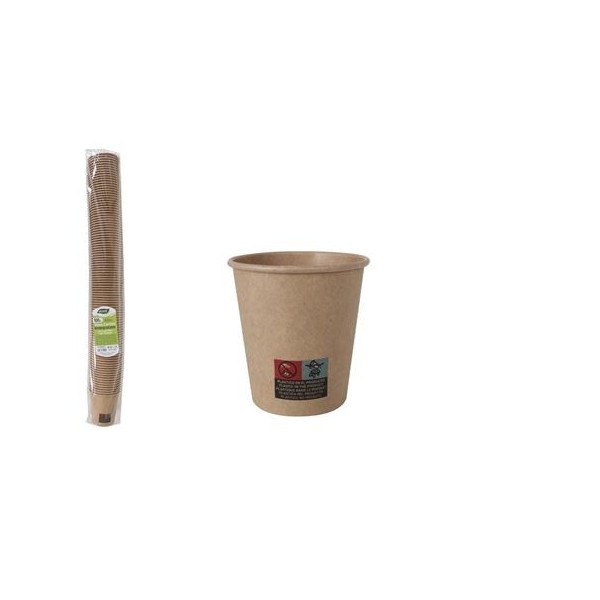 SET 100 VASOS CARTON KRAFT 200CC ALGON