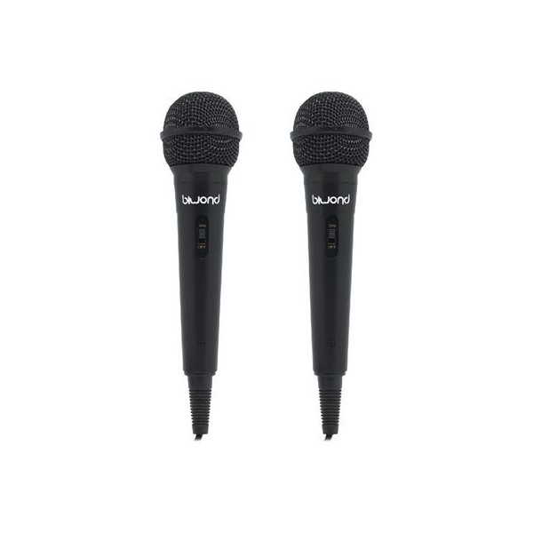 PACK 2 MICRÓFONOS CON CABLE MIC KARAOKE ST12 BIWOND