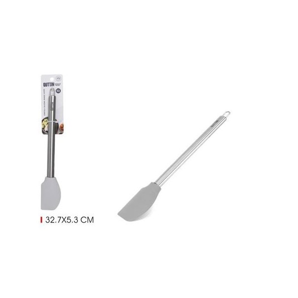 ESPATULA DE COCINA INOX CON LEGUNA SILICONA QUTTIN