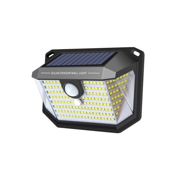 APLIQUE LED SOLAR 150LM ILUMINACIÓN 3 CARAS NEGRO ELBAT