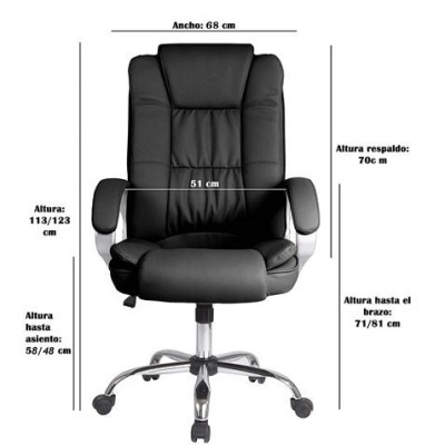 REACONDICIONADA SILLA OFICINA OF400 NEGRO MUVIP