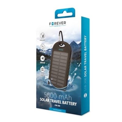 POWERBANK SOLAR 5000MAH NEGRA FOREVER