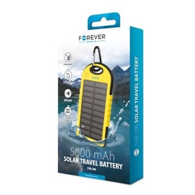 POWERBANK SOLAR 5000MAH AMARILLA FOREVER