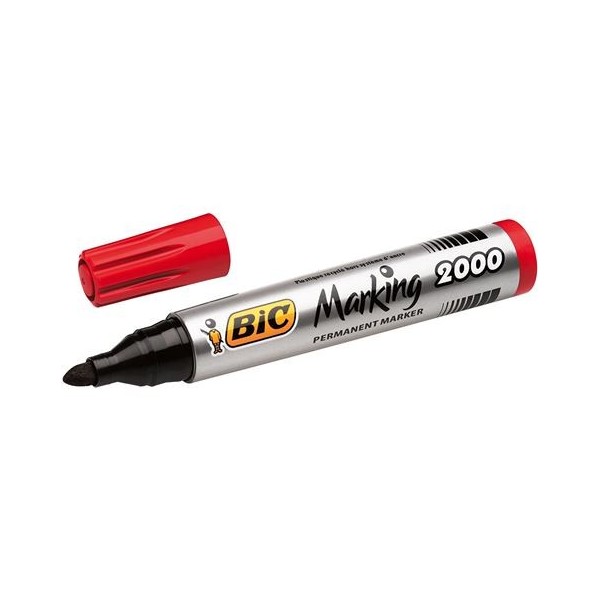 ROTULADOR MARCADOR BIC MARKING 2000 ECO - COLOR ROJO - PUNTA 4.9MM